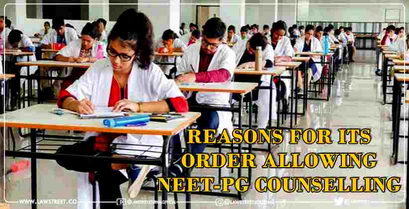 Supreme Court NEET-PG Counselling OBC-EWS