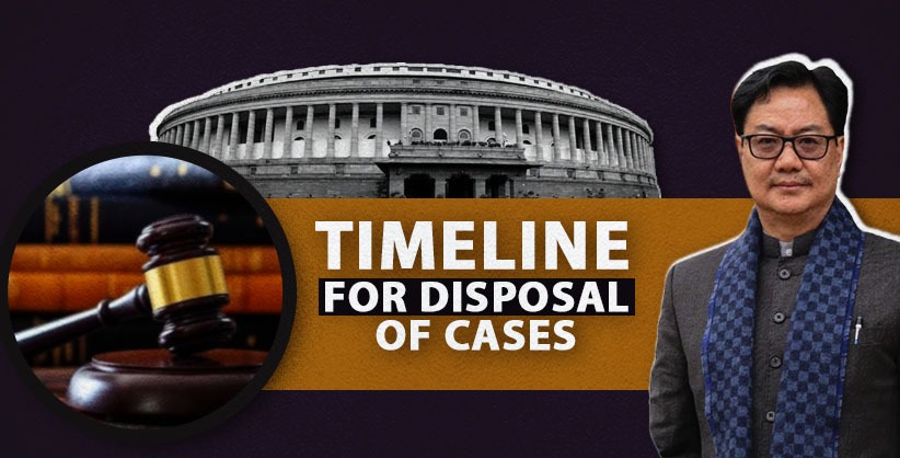 No specific timeline can be provided on disposal of cases, Rijiju informs Lok Sabha