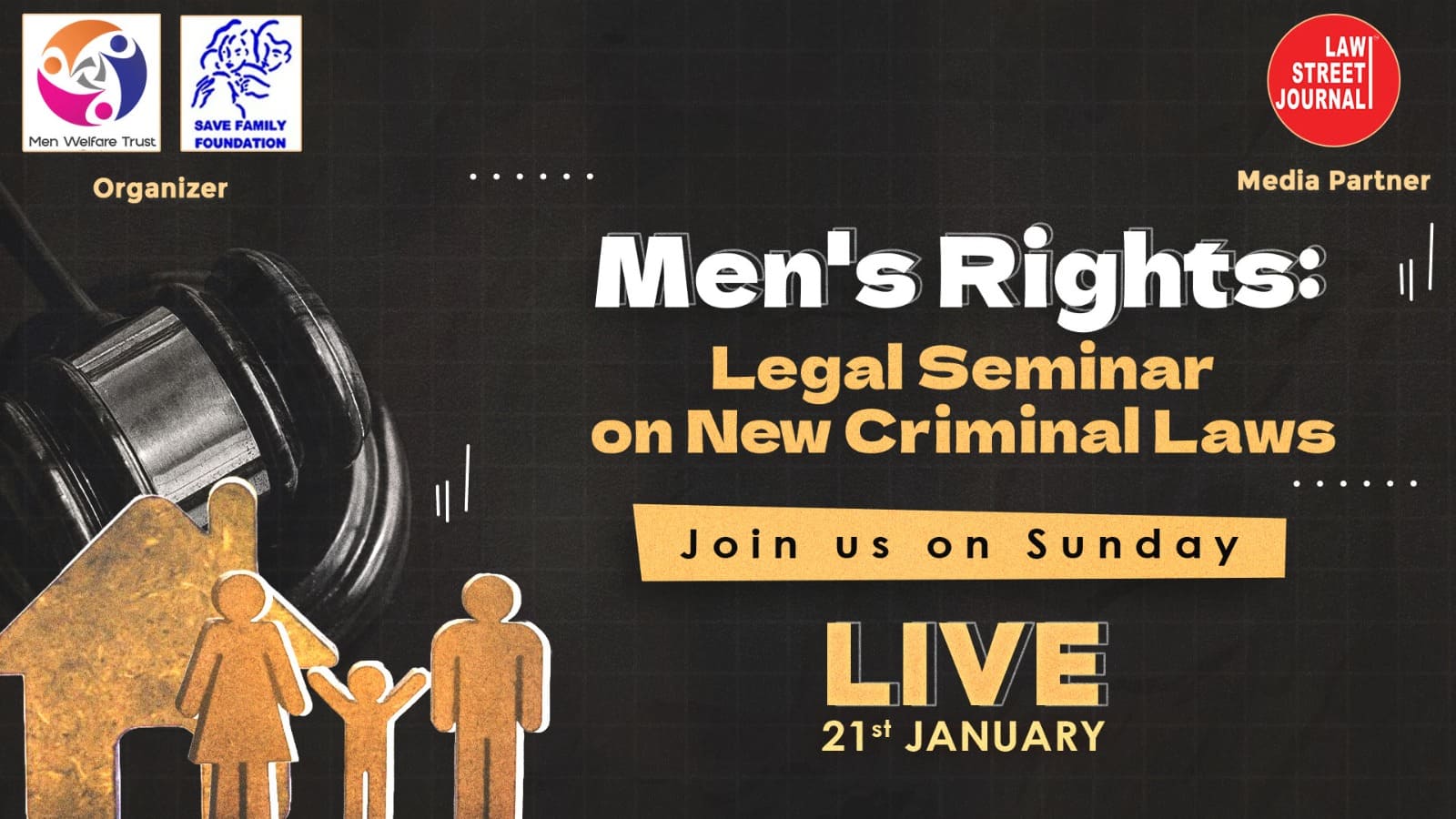 Legal Seminar on Men’s Rights || New Criminal Laws || Watch LIVE