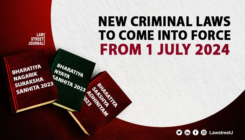 India's new criminal laws to be in force from July 1 this year, Centre notifies